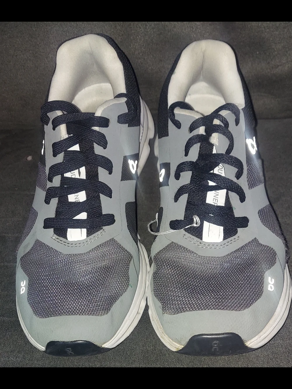 On Cloudrunner Women's Athletic Shoes in Gray & Black